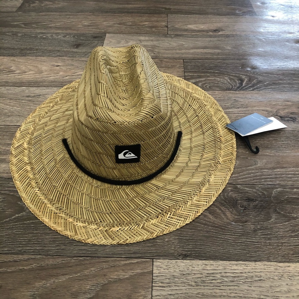 NEW MENS Quicksilver Pierside Straw Hat NWT S/M